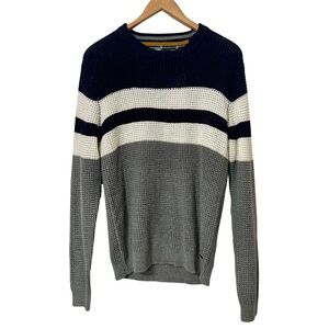 Denim & Flower XL Striped‎ Knit Sweater Crew Neck Long Sleeve Pullover Casual